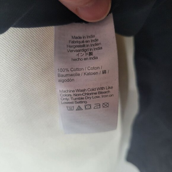 J.Crew Puff Sleeve Button Back Long Sleeve Cotton Top Size M - Picture 4 of 11